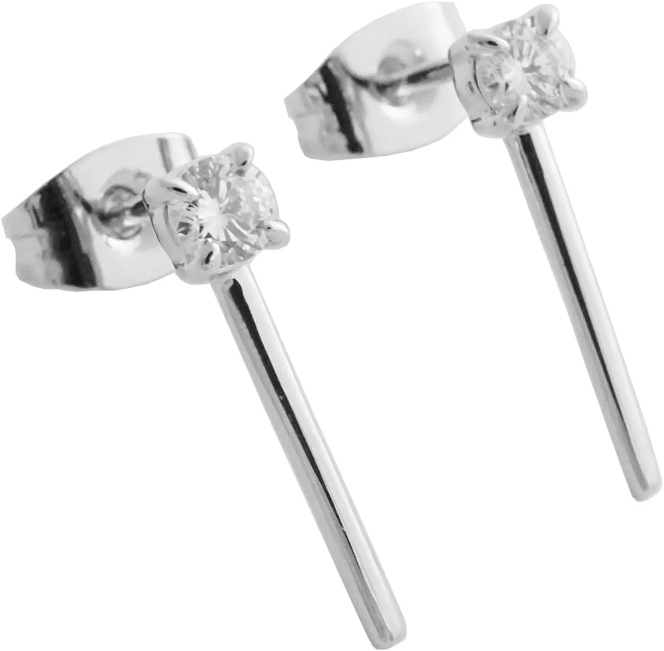 HONEYCAT Aspen Crystal Bar Stud Earrings in Gold, Rose Gold, or Silver | Minimalist, Delicate Jewelry