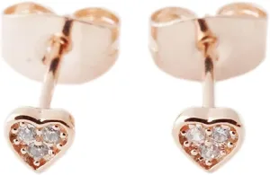 HONEYCAT Crystal Heart Studs Gold, Rose Gold, or Silver | Minimalist, Delicate Jewelry