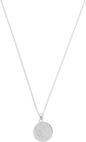 Honeycat Lady Gisela Woman's Face Pendant Disc Necklace in Gold, Rose Gold, or Silver | Minimalist, Delicate Jewelry