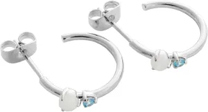 HONEYCAT Sky and Sea Blue and Pink Crystal Hoop Earrings in Gold, Rose Gold, or Silver | Minimalist, Delicate Jewelry