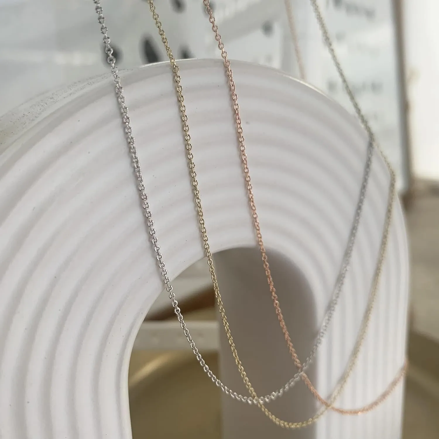 Honeycat Thin Chain Adjustable Choker in Gold, Rose Gold, or Silver (13", 14", 15", 16", 17") | Delicate Jewelry