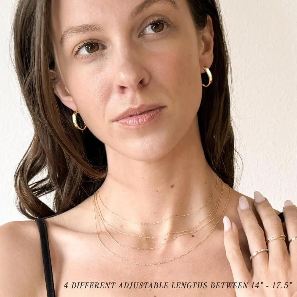Honeycat Thin Chain Adjustable Choker in Gold, Rose Gold, or Silver (13", 14", 15", 16", 17") | Delicate Jewelry