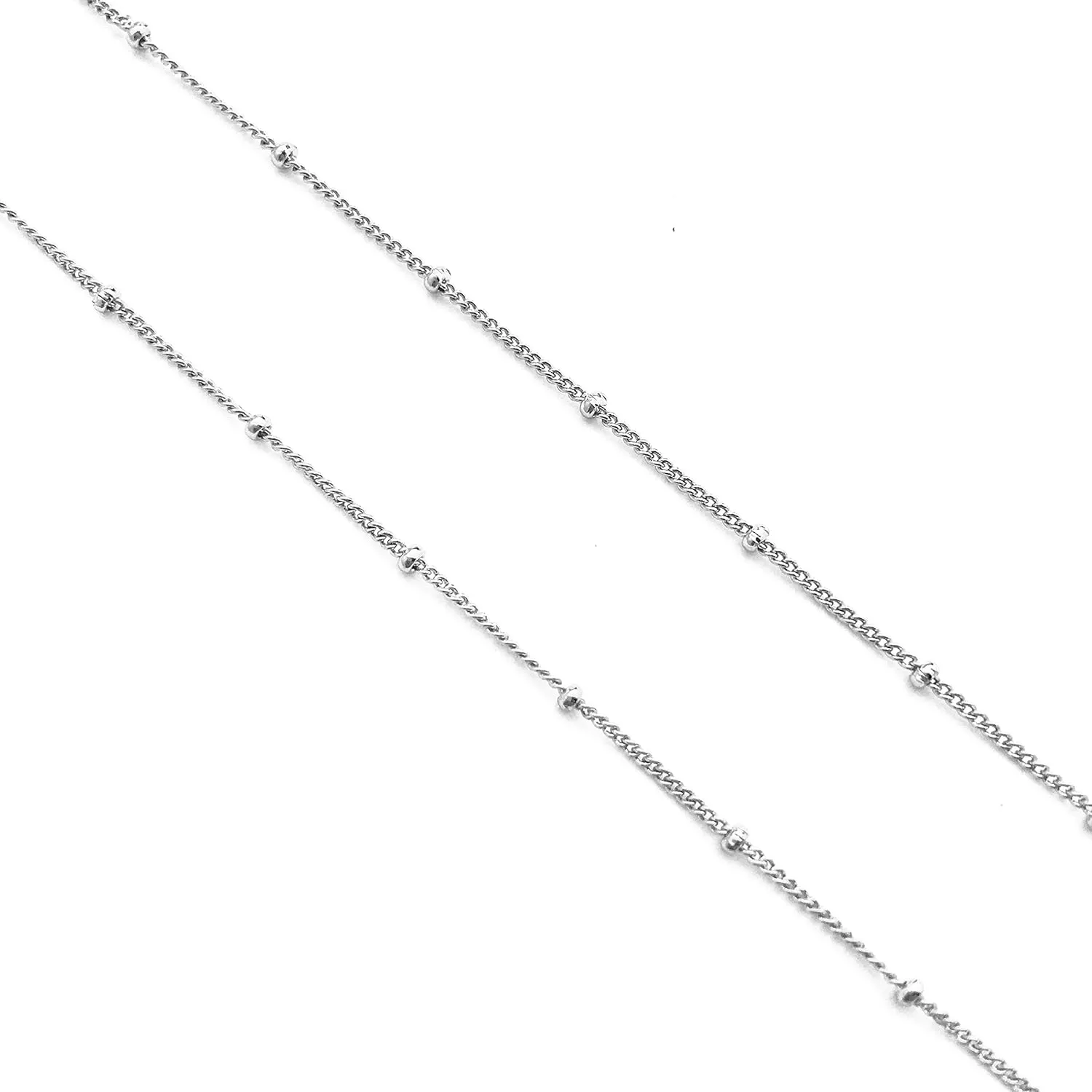 Honeycat Thin Satellite Beaded Chain Choker Necklace (14", 15", 16", 17", 18") in Gold, Rose Gold, or Silver | Minimalist, Delicate Jewelry