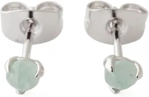 HONEYCAT Tiny Jade Orb Solitaire Studs in Gold, Rose Gold, or Silver | Minimalist, Delicate Jewelry