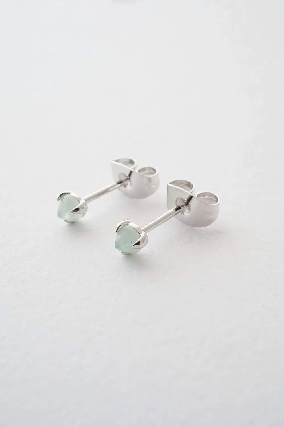 HONEYCAT Tiny Jade Orb Solitaire Studs in Gold, Rose Gold, or Silver | Minimalist, Delicate Jewelry