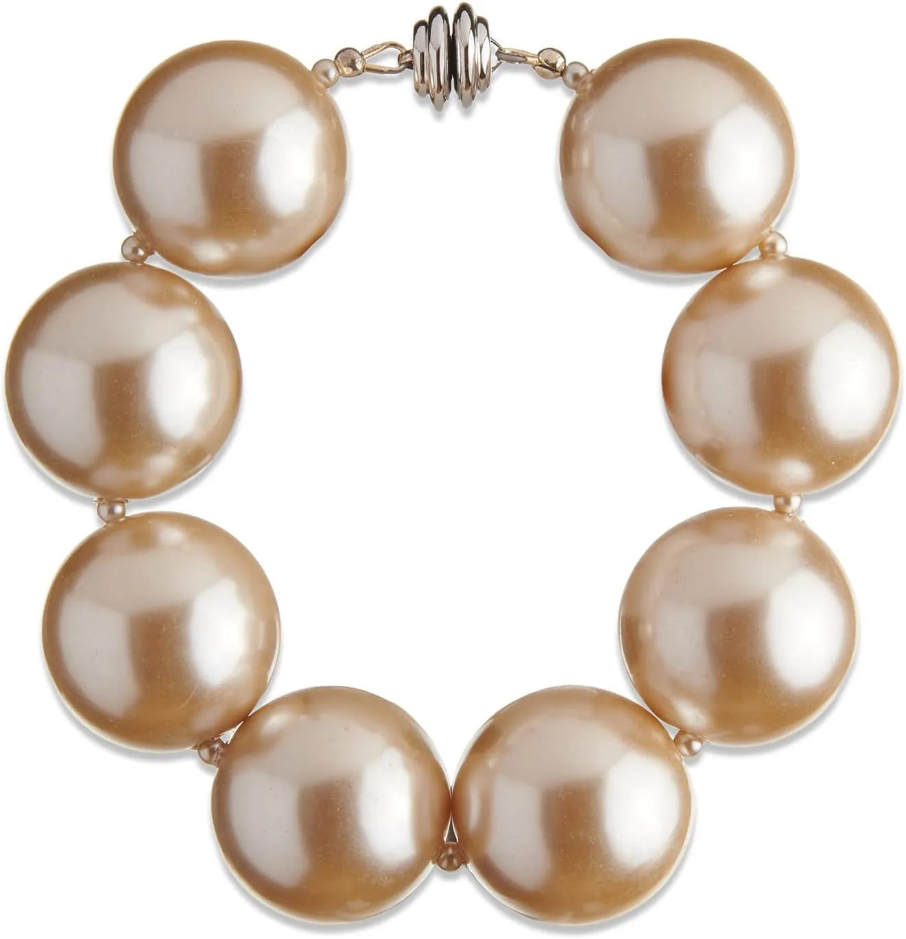 Hot Girls Pearls Cooling Bracelet | Stylish Way To Stay Cool While Looking Hot | Lightweight Pearls Filled with Non-Toxic Gel | FREE Freezing Pouch | (Champagne)