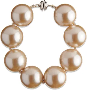 Hot Girls Pearls Cooling Bracelet | Stylish Way To Stay Cool While Looking Hot | Lightweight Pearls Filled with Non-Toxic Gel | FREE Freezing Pouch | (Champagne)