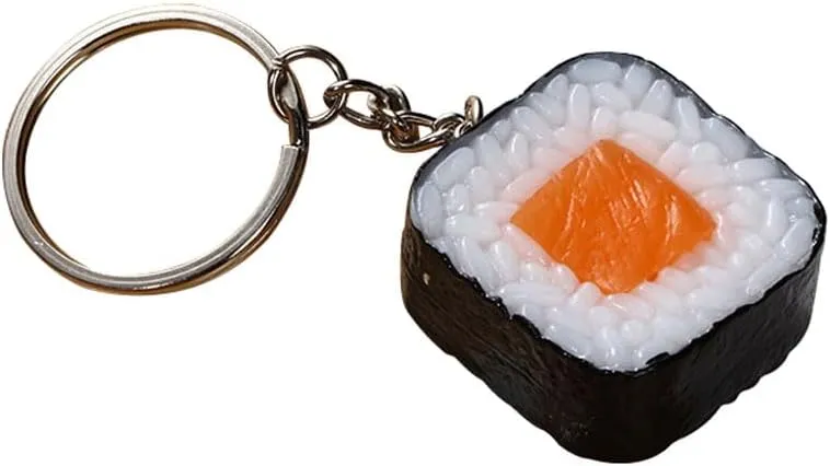 HSYHERE Men Women Creative Interesting Novelty Stylish Mini Simulated Food Fruit Shrimp Keychain Key-ring Pendant