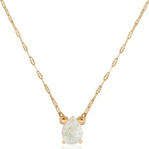 Humble Chic NY Simulated Druzy Teardrop Necklace - 14K Gold or 925 Sterling Silver Plated Delicate Boho Chain Necklace with Dainty Tear Drop Druzy Crystal - 16" with 3" Extender