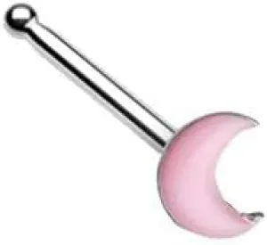 Illuminating Glow in the Dark Moon Nose Stud Ring