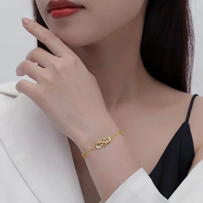 Infinity Heart Ankle Bracelet for Women-Cubic Zirconia Rose GoldSilverGold Summer Beach Stylish Foot Chain Summer Vacation Jewelry Gift for Mom Women