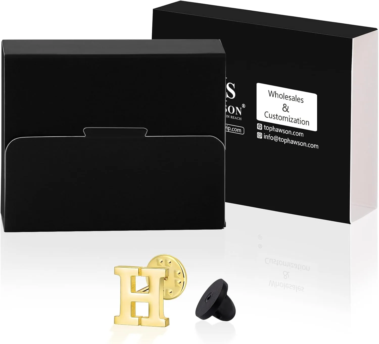 Initial Lapel Pin for Men Women, Brooch Pins for Men Suits, Metal Button Pins in 18K Gold and Silver Tone.