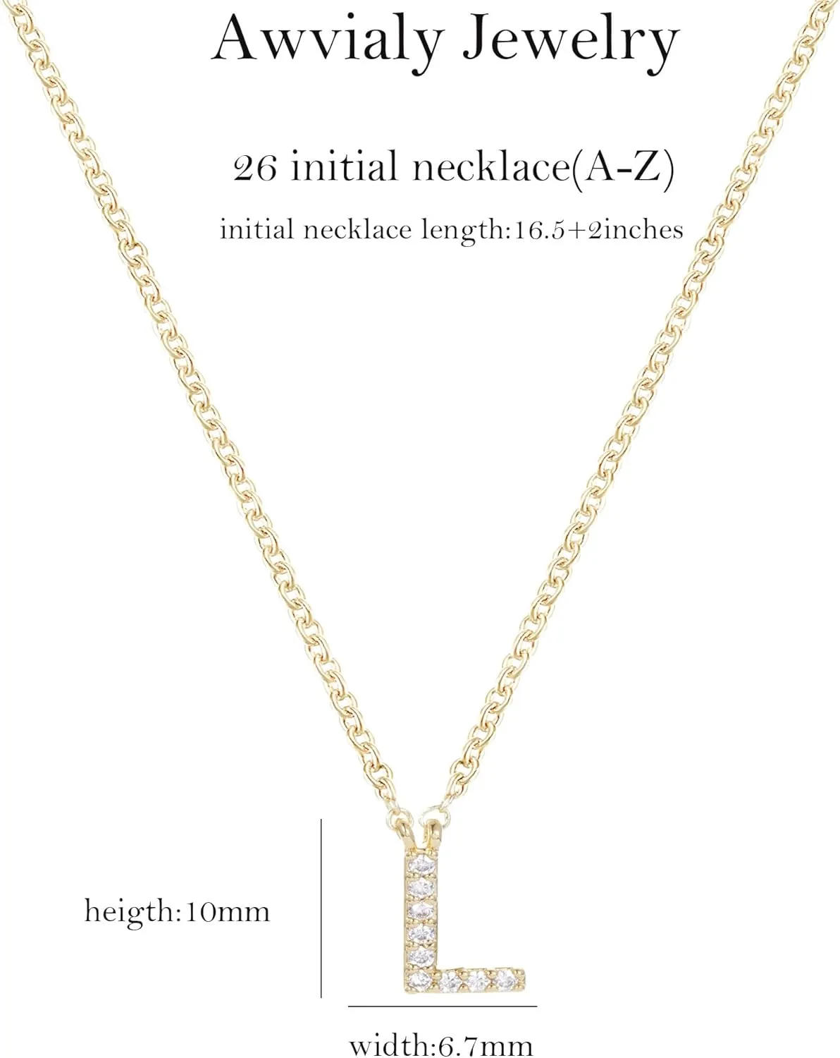 Initial Necklaces for Women, Dainty Gold Letter Necklace 14k Gold Plated Personalized CZ Initial Necklace Monogram Name Choker Necklace for Women Trendy Gold Jewelry for Women Gifts