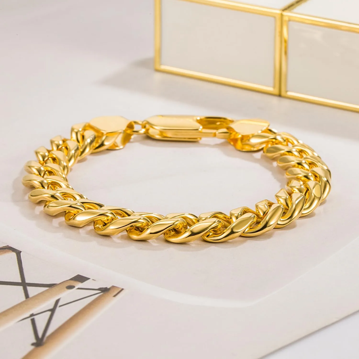 Italian Men 925 Sterling Silver Bracelet 8-10-12MM Solid Miami Cuban Link Curb Chain 7" 7.5" 8" 8.5" 9" 9.5" 10" Bangle Man Jewelry Gift