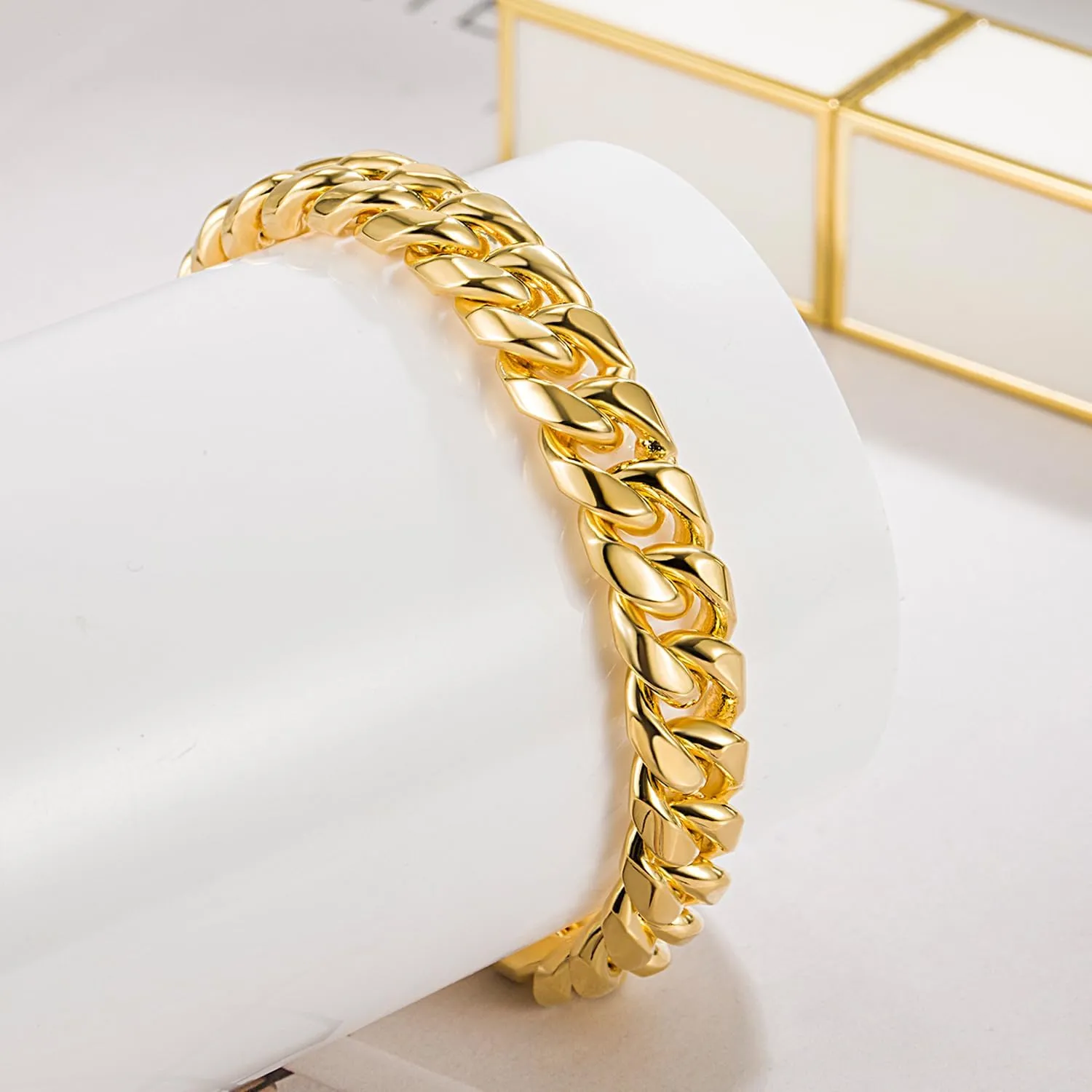 Italian Men 925 Sterling Silver Bracelet 8-10-12MM Solid Miami Cuban Link Curb Chain 7" 7.5" 8" 8.5" 9" 9.5" 10" Bangle Man Jewelry Gift