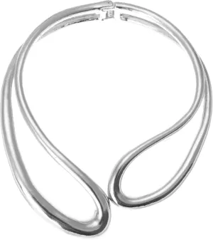Jerollin Gold/Silver Choker Collar Necklaces for Women, Stainless Steel Gold Statement Necklace Open Choker Bib Necklace African Jewelry Necklace