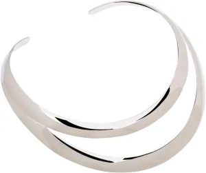 Jerollin Gold/Silver Choker Collar Necklaces for Women, Stainless Steel Gold Statement Necklace Open Choker Bib Necklace African Jewelry Necklace