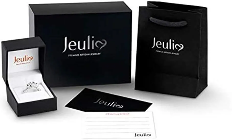 Jeulia Engagement Wedding Ring Set for Women 925 Silver 5.2 Carat Radiant Cut Cubic Zirconia Promise Anniversary Rings with Side Stones