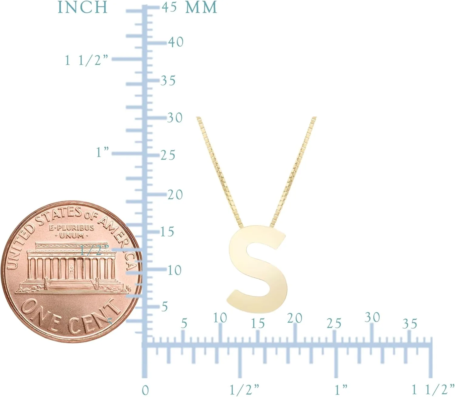 Jewelry Affairs 14k Yellow Gold Initial Letter Pendant Necklace, 18"