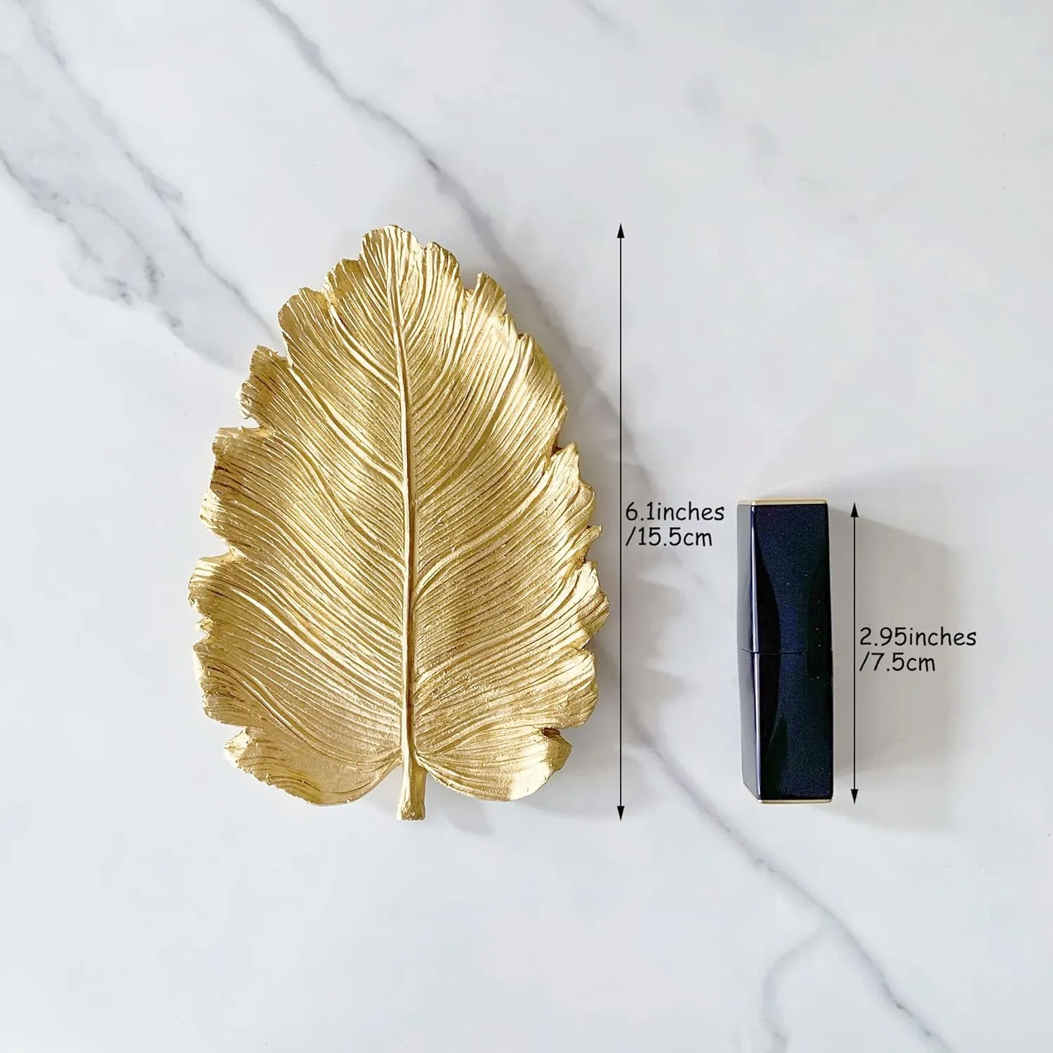 Jewelry Dish, Resin Small Leaf Shaped Ring Holder Jewelry Organizer, Trinket Dish Mini Tray for Christmas Birthday Wedding Gifts