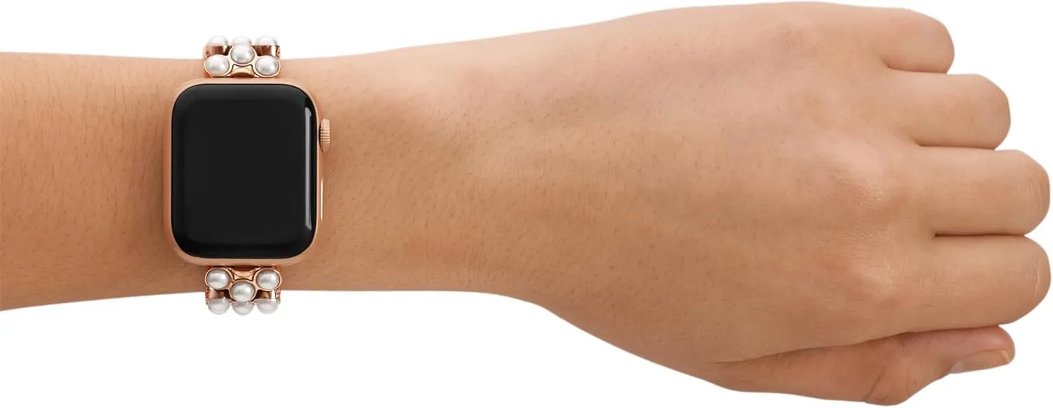 Kate Spade New York Designer Interchangeable Stainless Steel Band Compatible with Your 38/40/41mm Apple Watch Series 9/8/7/6/5/4/3/2/1/SE