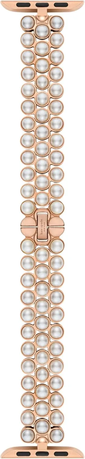 Kate Spade New York Designer Interchangeable Stainless Steel Band Compatible with Your 38/40/41mm Apple Watch Series 9/8/7/6/5/4/3/2/1/SE
