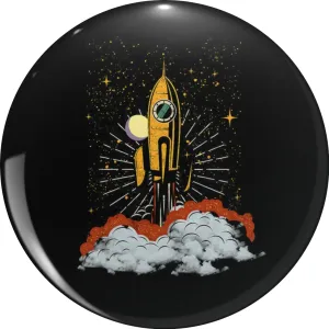 Kids cool flying rocketship take off space explorer astronaut Pin Lapel Pin Cute Brooch Pins Badges 0.75"