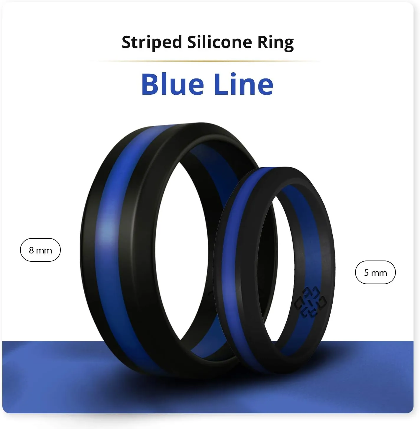 Knot Theory Striped Silicone Ring for Men and Women  Black, Grey, Red, Blue, Orange, Yellow, Purple