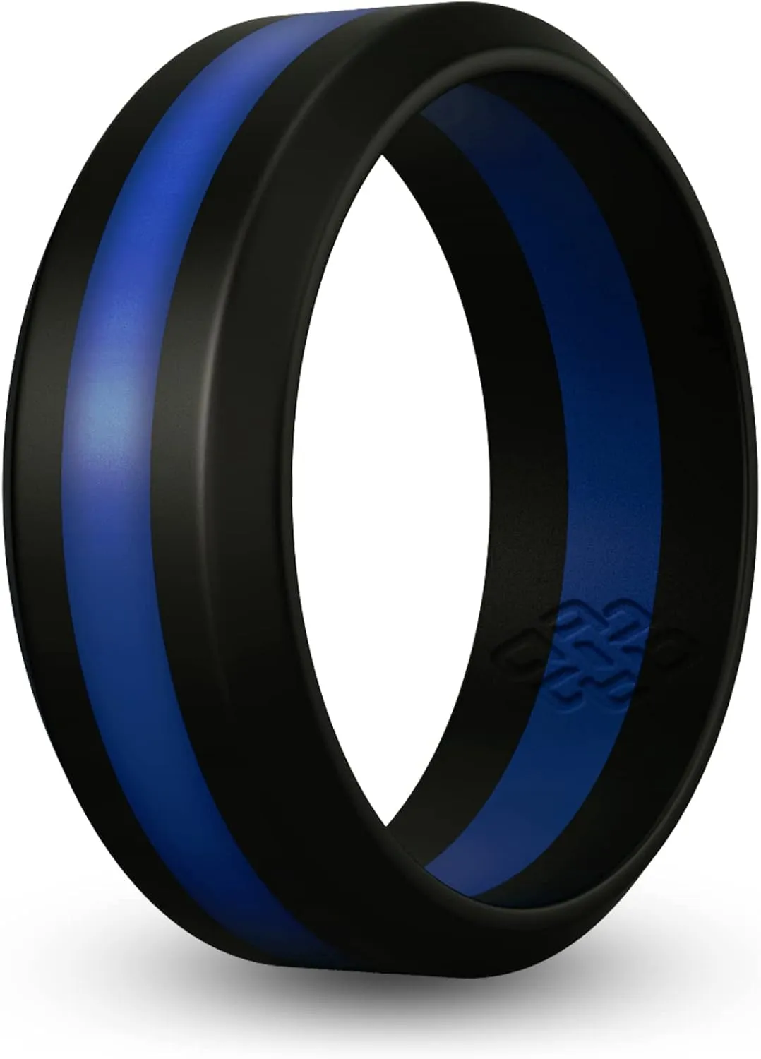 Knot Theory Striped Silicone Ring for Men and Women  Black, Grey, Red, Blue, Orange, Yellow, Purple