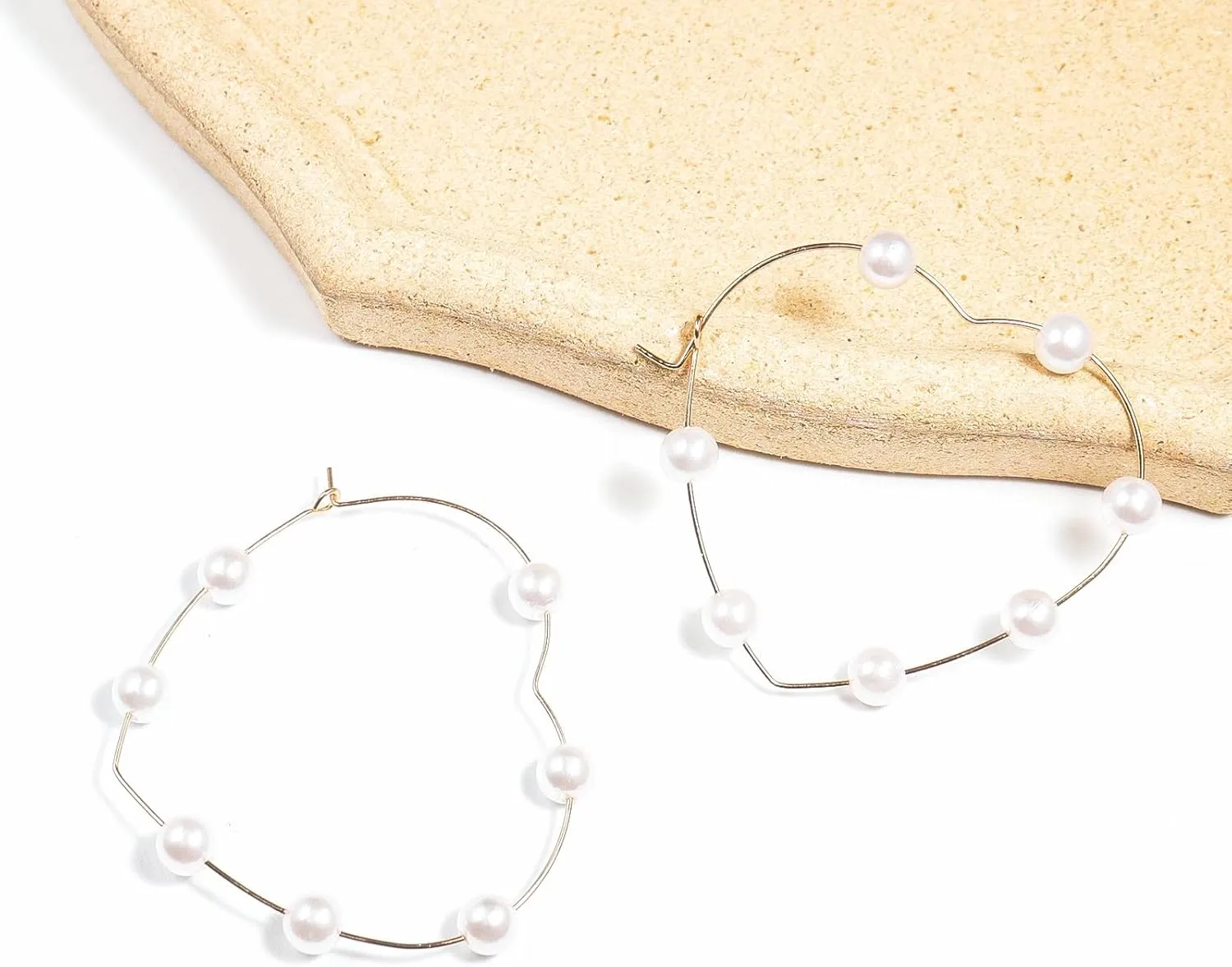 Large Hoops Circle Pearls Earrings 60mm90mmPmm Super Huge Gold Silver Thin Dangle earrings Elegant Women Wedding Jewelry