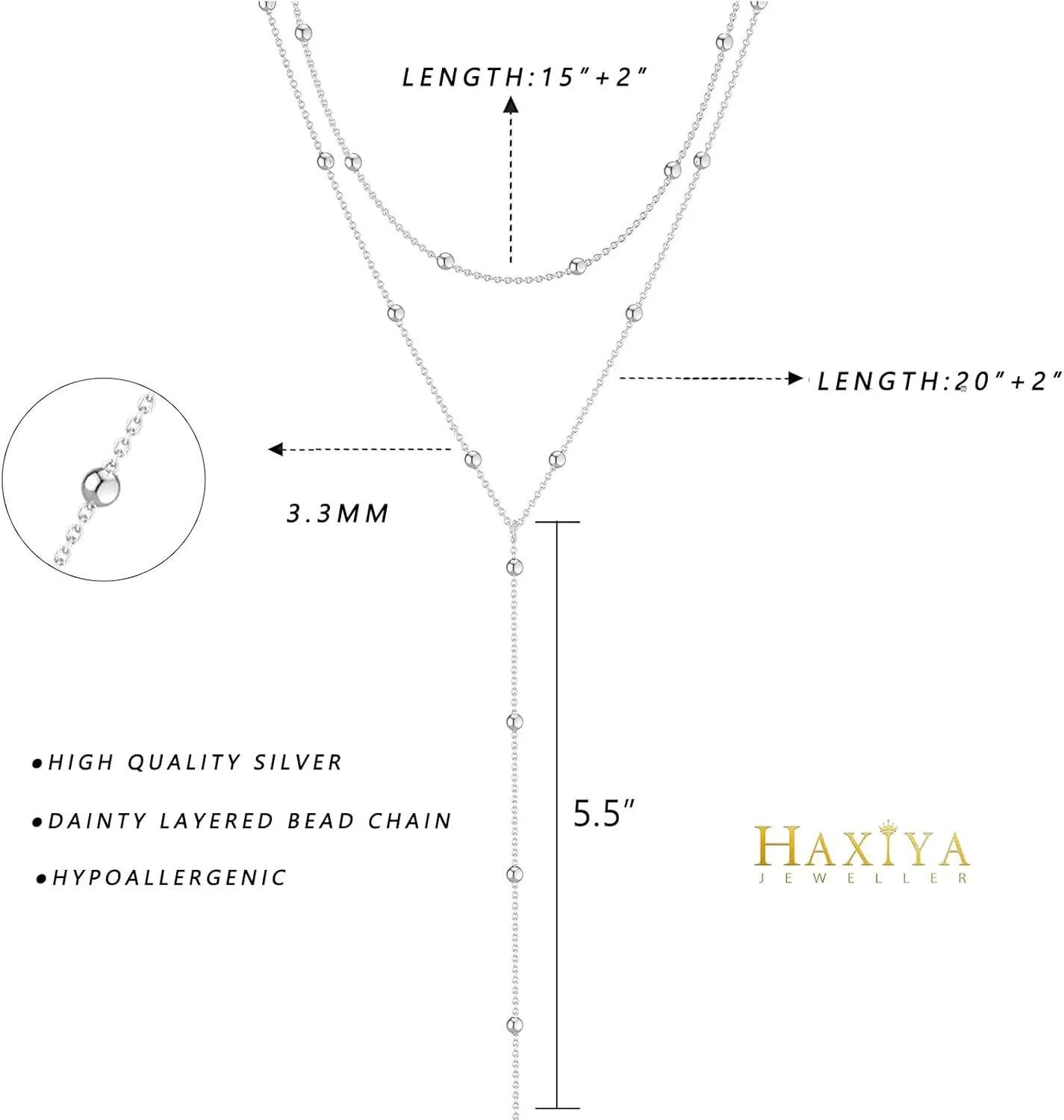 Lariat Gold Necklace for Women Dainty Long Necklace 14k Gold Plated/Silver Y-Shaped Pendant Drop Chain Trendy Layered Pearl/Beaded/CZ Necklaces Simple Gold Jewelry