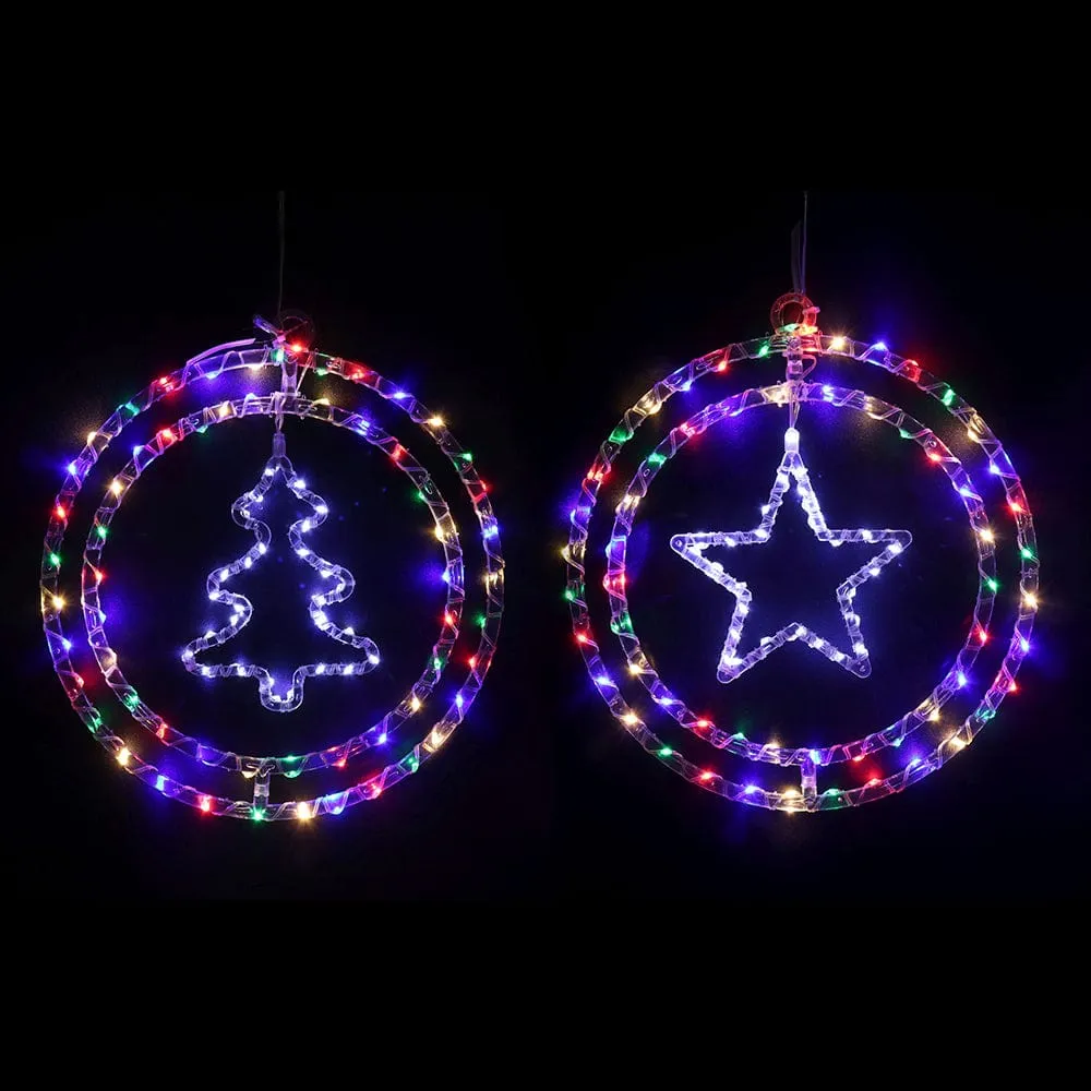 LED Crystal Rings with Motif Asst (33x36cm)