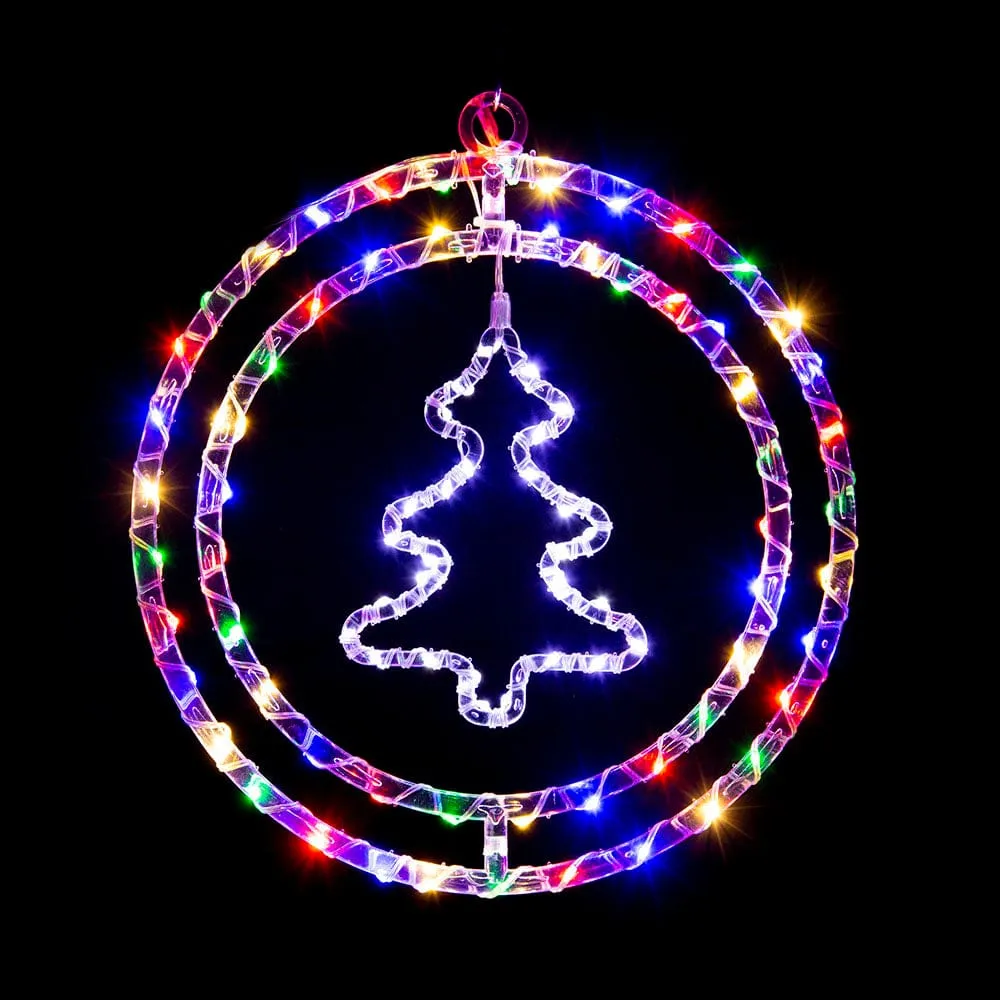 LED Crystal Rings with Motif Asst (33x36cm)