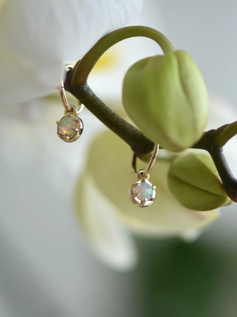 Liv Opal Hoops - 9k Gold