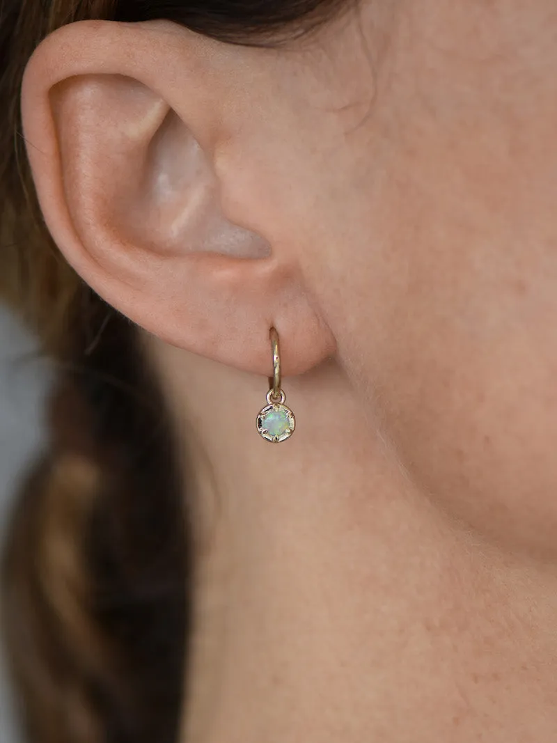 Liv Opal Hoops - 9k Gold