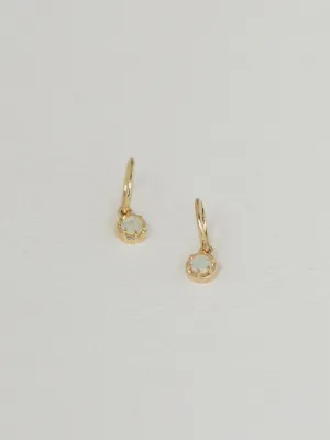 Liv Opal Hoops - 9k Gold