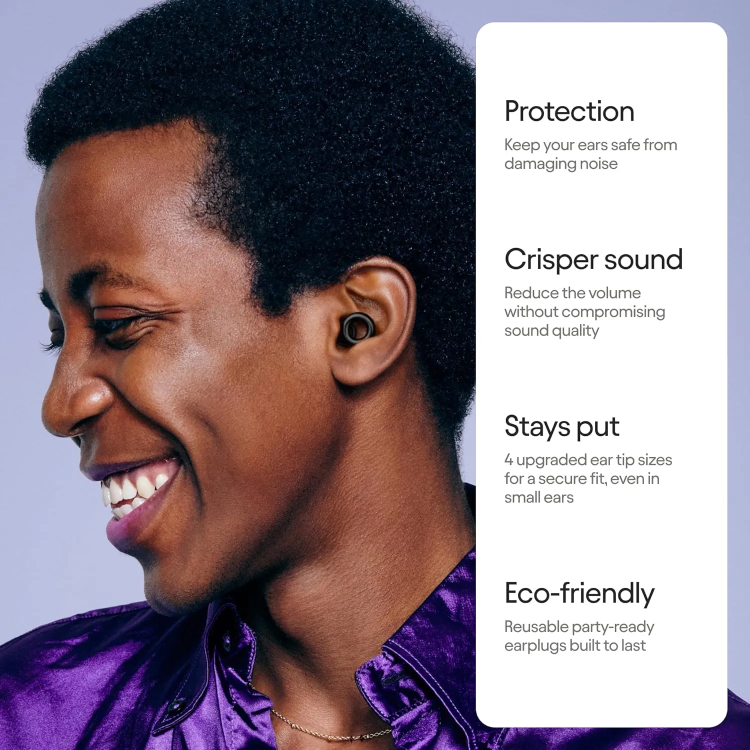 Loop Experience 2 Ear Plugs  Stylish Certified Hearing Protection for Concerts & Festivals, Live Events, Musicians, Sports, DJs and Nightlife  17dB Noise Reduction Earplugs (High-Fidelity)