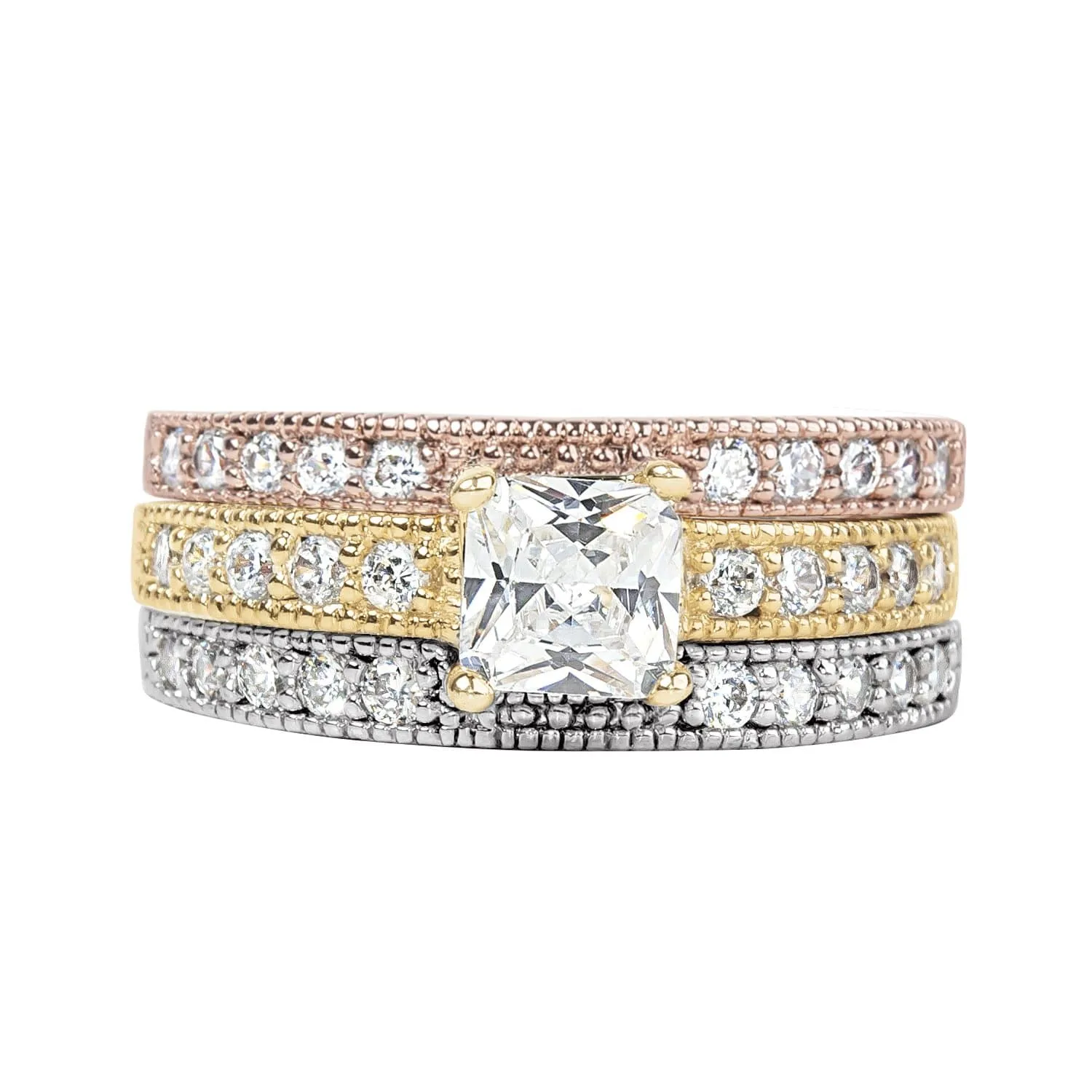 Lourdes Tri-Color Ring