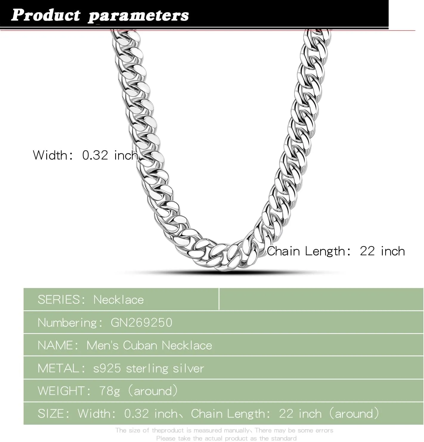 Men Italian 925 Sterling Silver Necklace 8-10-12MM Solid Miami Cuban Link Chain 18 "20" 22 "24" 26" 28 "30 "Man Women Jewelry Gift