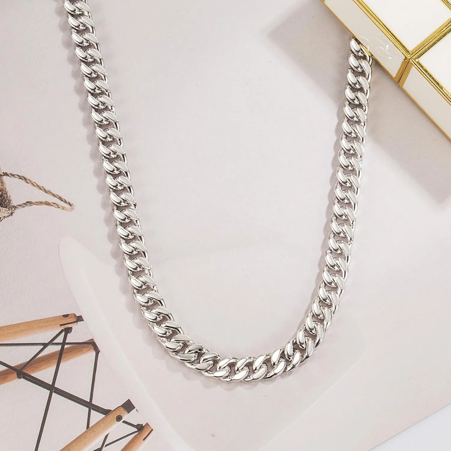 Men Italian 925 Sterling Silver Necklace 8-10-12MM Solid Miami Cuban Link Chain 18 "20" 22 "24" 26" 28 "30 "Man Women Jewelry Gift
