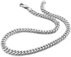 Men Italian 925 Sterling Silver Necklace 8-10-12MM Solid Miami Cuban Link Chain 18 "20" 22 "24" 26" 28 "30 "Man Women Jewelry Gift