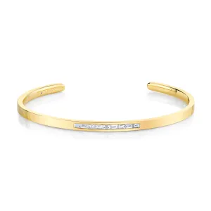 MEN'S DIAMOND BAGUETTE CENTER BANGLE