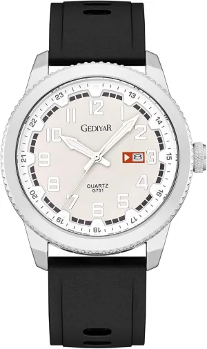 Men's Large Big Face Waterproof Silicone Band Watch for Men Quartz Analog, Easy Read Male Dress Date Luminous Sport Watch - Durable & Stylish