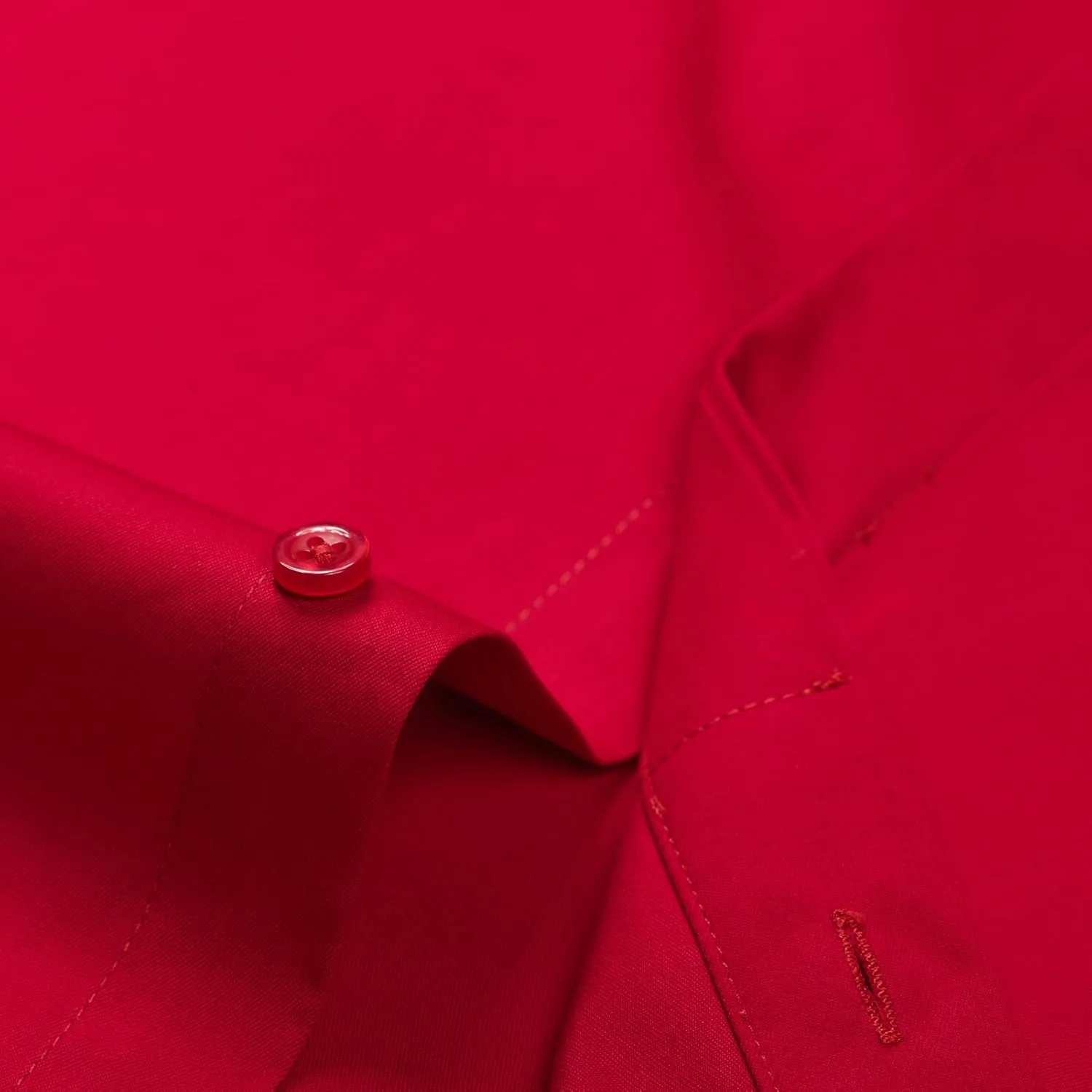Men's Solid Color Long Sleeve French Cuff Dress Shirts, Hidden Button Front, Includes Blue Gemstone Cufflinks