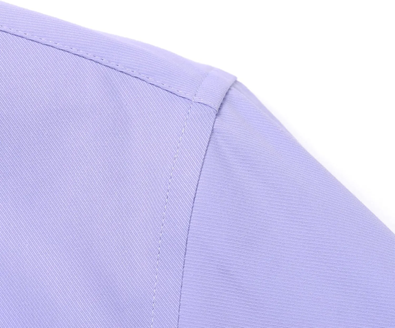 Men's Solid Color Long Sleeve French Cuff Dress Shirts, Hidden Button Front, Includes Blue Gemstone Cufflinks