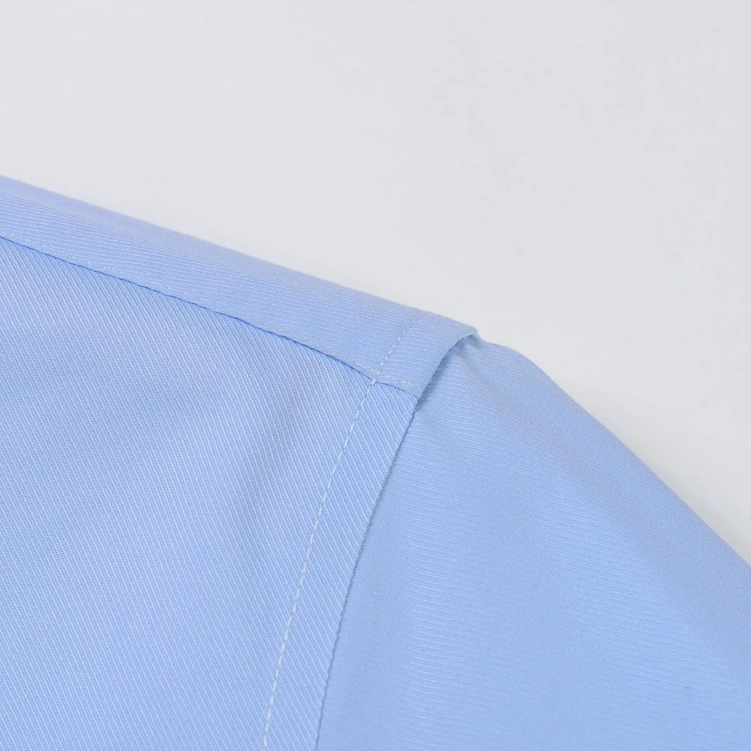 Men's Solid Color Long Sleeve French Cuff Dress Shirts, Hidden Button Front, Includes Blue Gemstone Cufflinks