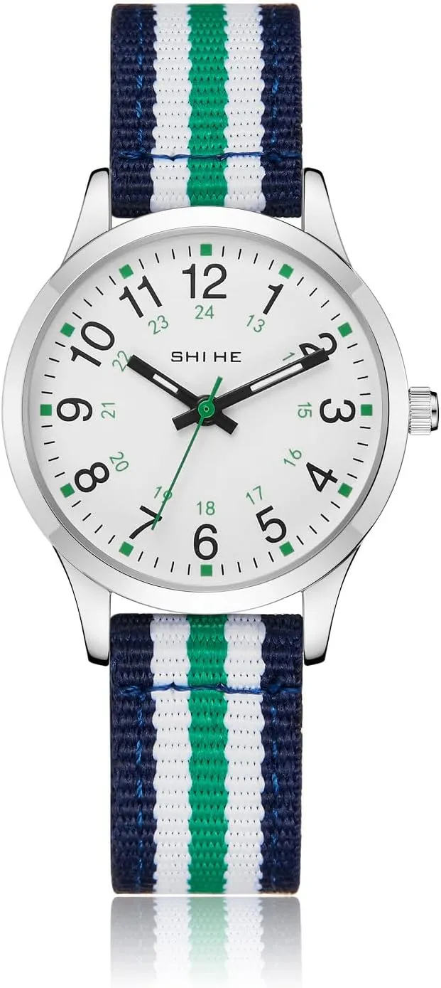 Mens Watches Casual Outdoor Nylon Strap Stylish Men's Fashion Watch Simple Luminous Easy to Read Dial Unisex Analog Quartz Chronograph