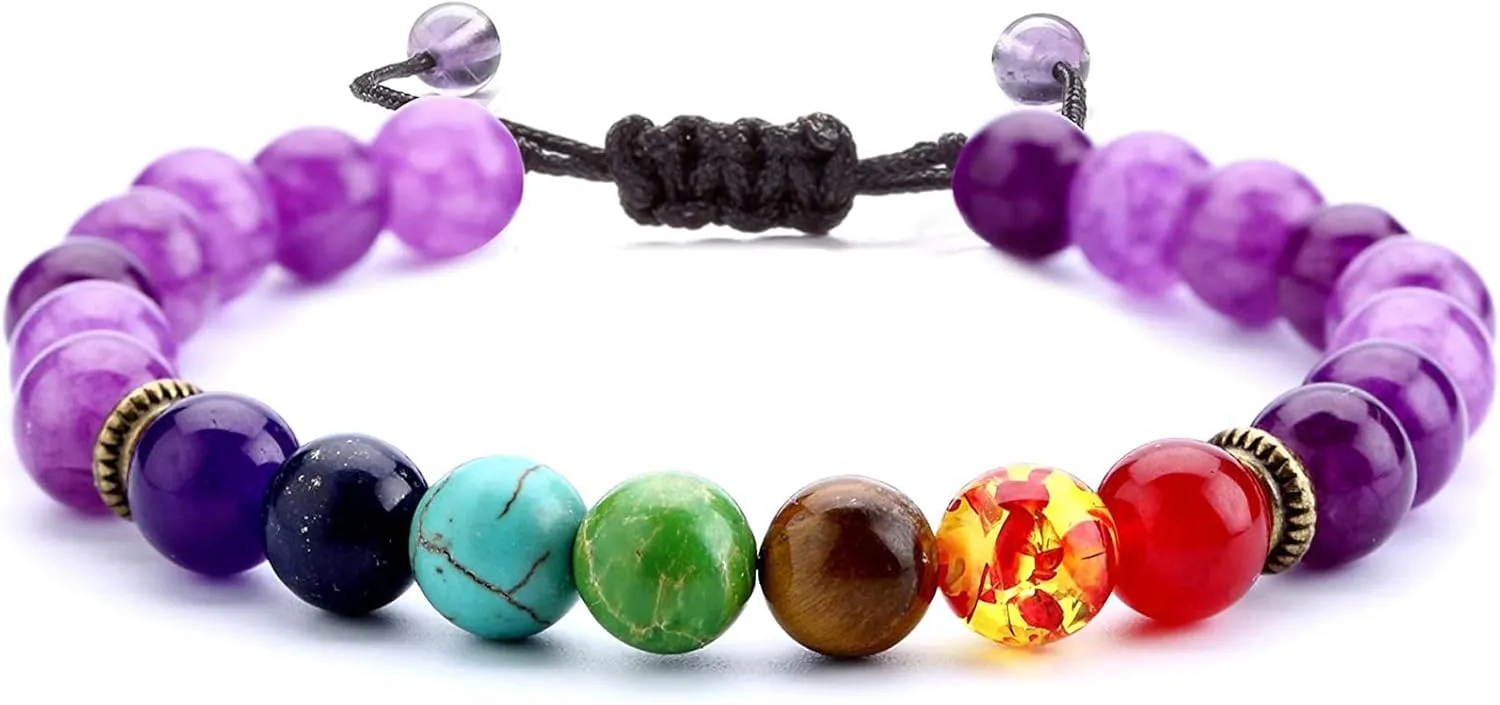 Mens Womens Bracelet,8mm natual Rock Stone Mens Womens Bracelets Essential Oil Diffuser Bracelet Braided Rope Natural Stone Yoga Beads Bracelet Bangle Gifts for Men Women