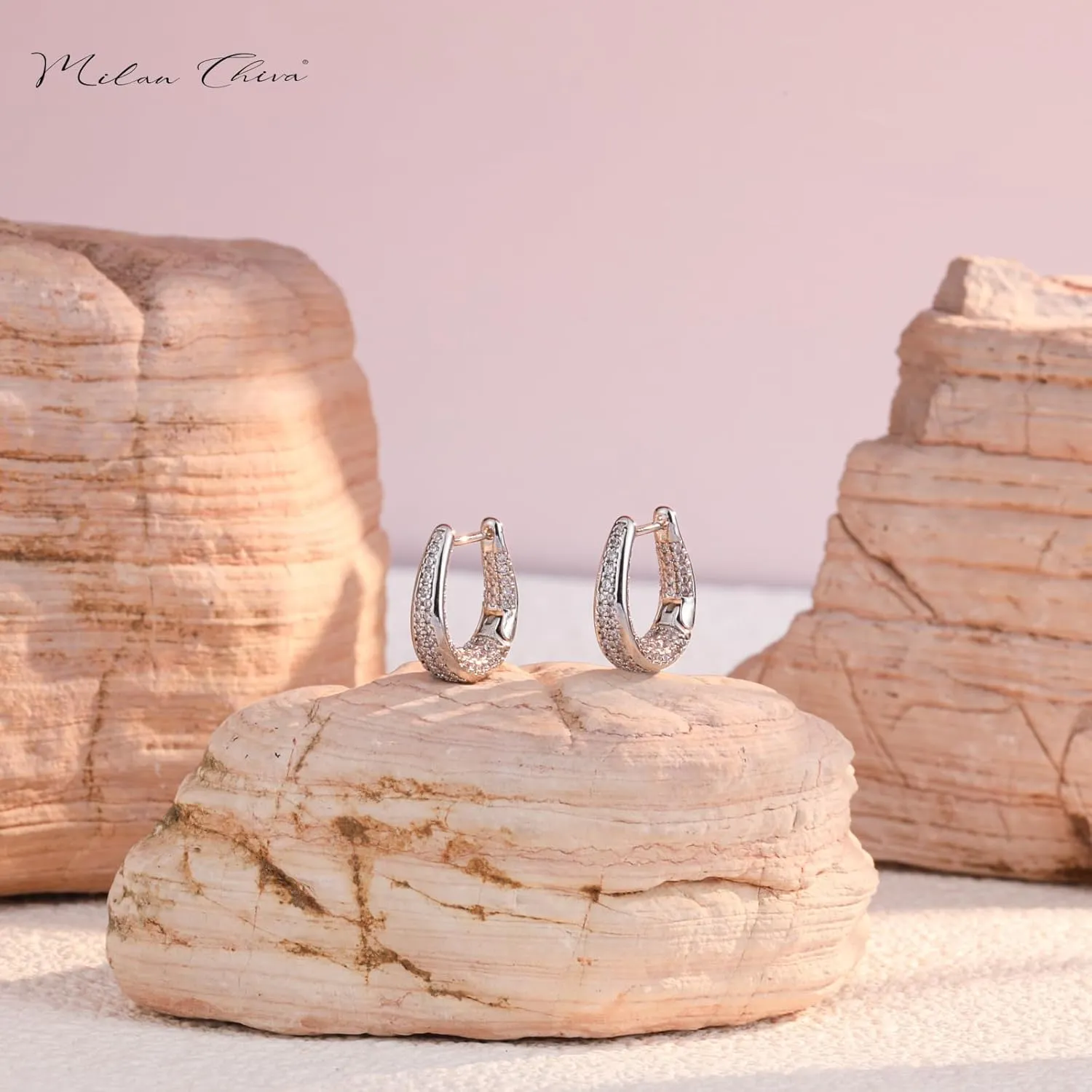 Milan Chiva 14k gold Chunky hoop Earrings for Women 14k Glod Plated Earrings Dainty Jewelry
