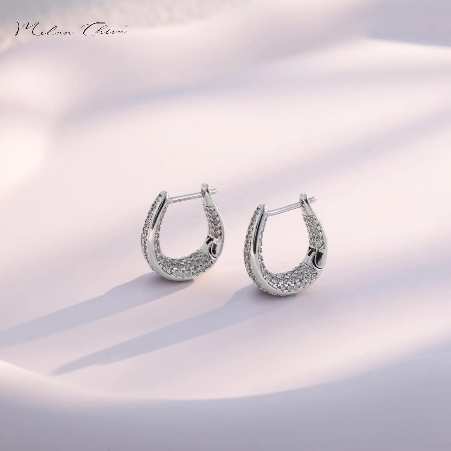 Milan Chiva 14k gold Chunky hoop Earrings for Women 14k Glod Plated Earrings Dainty Jewelry